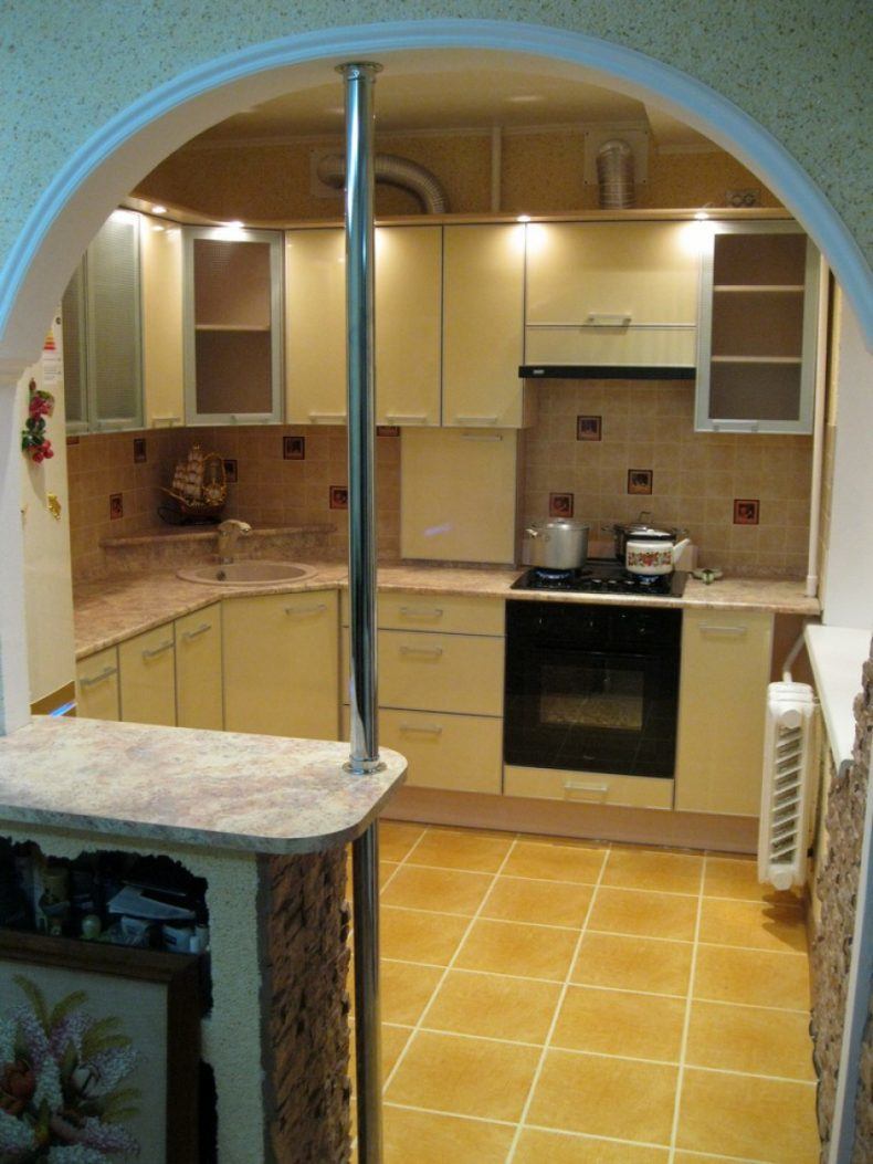 Кухни с аркой: дизайн, фото и советы по оформлению